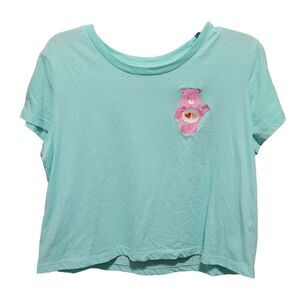 Care bear embroidered crop tee